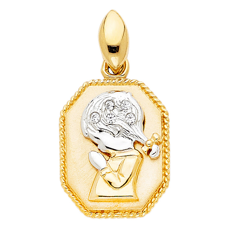 Praying Girl Pendant for Necklace or Chain
