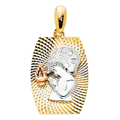 Praying Girl Pendant for Necklace or Chain