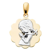 Praying Girl Pendant for Necklace or Chain