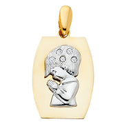 Praying Girl Pendant for Necklace or Chain