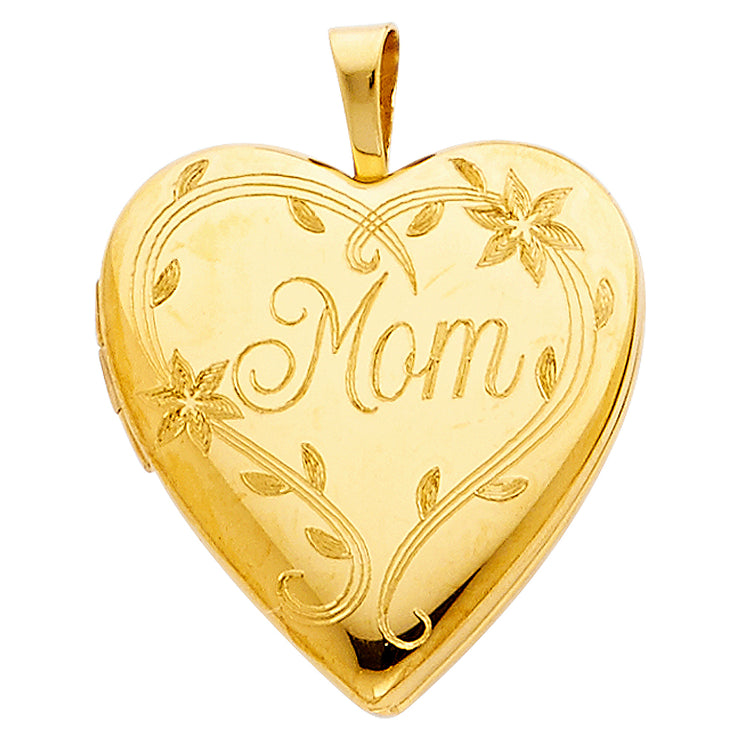 Heart Locket Pendant for Necklace or Chain