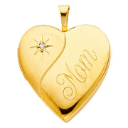 Heart Locket Pendant for Necklace or Chain