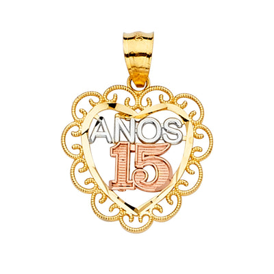 Quinceanera Pendant for Necklace or Chain