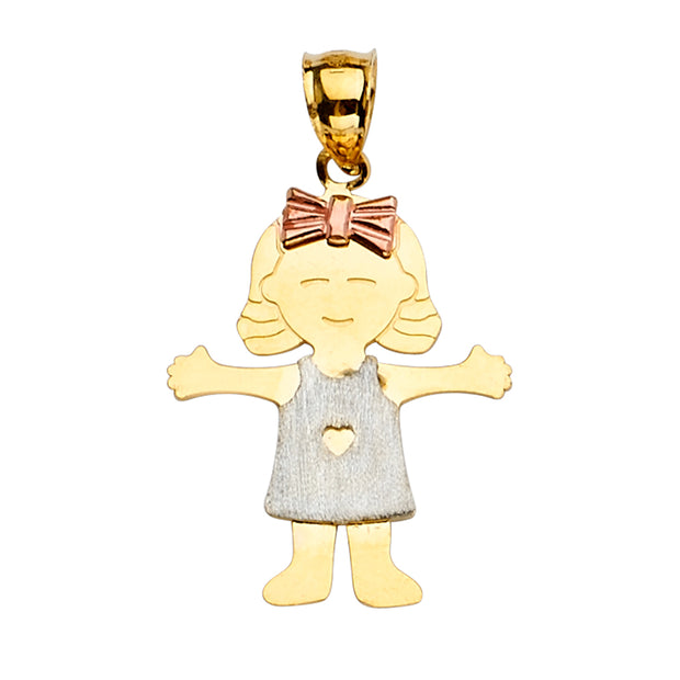 Girl Pendant for Necklace or Chain