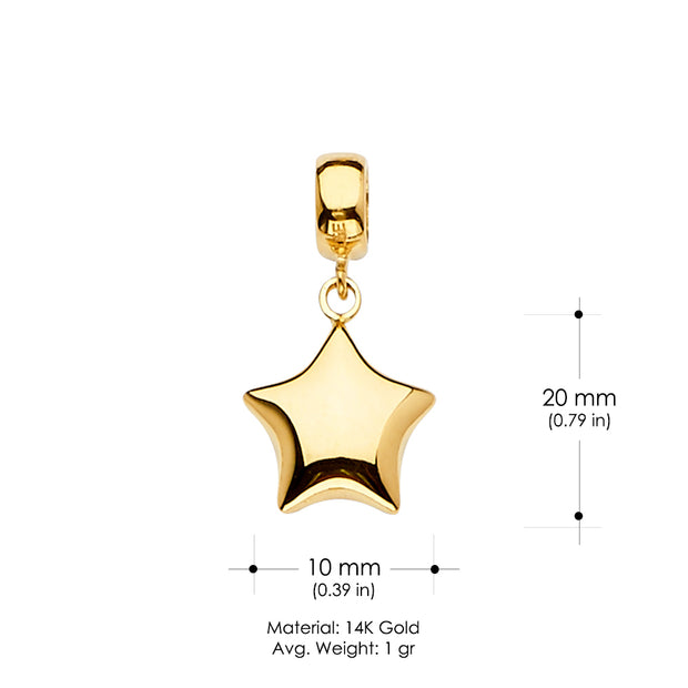 14K Gold Star Mix & Match Charm Pendant