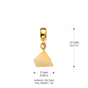 14K Gold Egypt Pyramid Mix & Match Charm Pendant