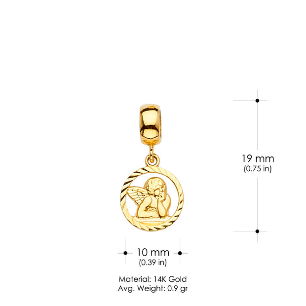 14K Gold Angel Religious Mix & Match Charm Pendant