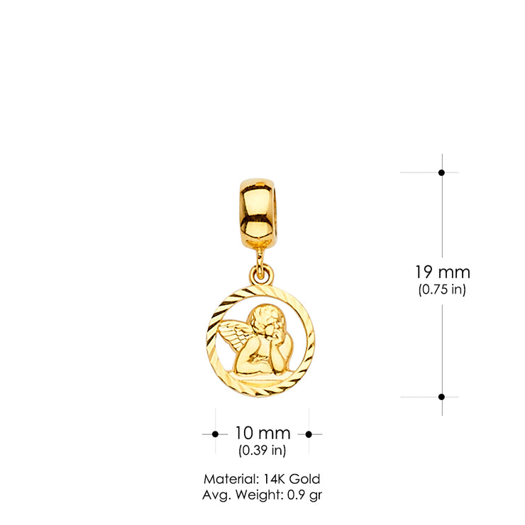14K Gold Angel Religious Mix & Match Charm Pendant