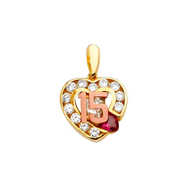 Quinceanera Pendant for Necklace or Chain