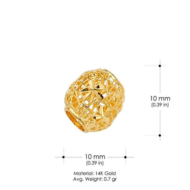 14K Gold DC Oval Slider Mix & Match Charm Pendant