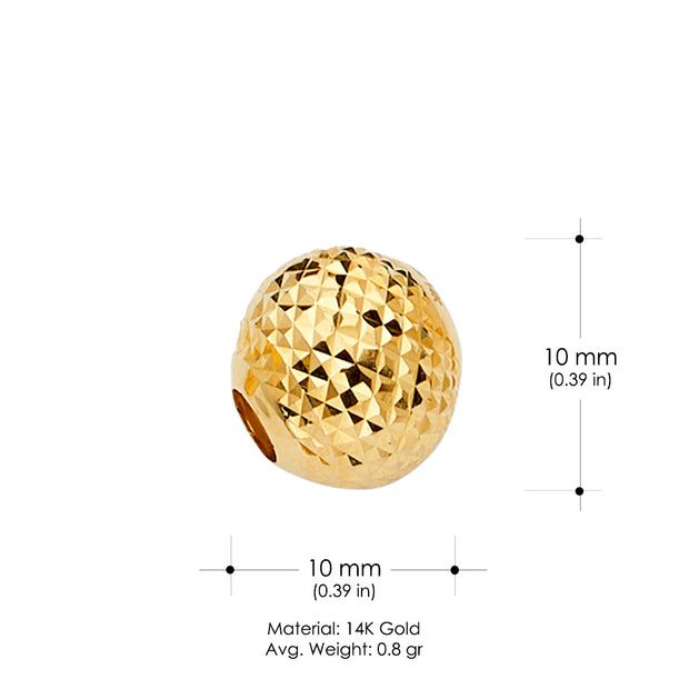 14K Gold DC Round Slider Mix & Match Charm Pendant