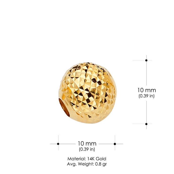 14K Gold DC Round Slider Mix & Match Charm Pendant