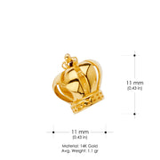 14K Gold Crown Slider Mix & Match Charm Pendant