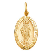 14K Gold 1830 Guadalupe Pendant with 0.9mm Singapore Chain