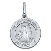 14K Gold Our Guardian Angel Religious Pendant