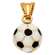 Soccer Ball Enamel Pendant for Necklace or Chain