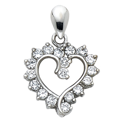 Fancy open love Heart Pendant for Necklace or Chain