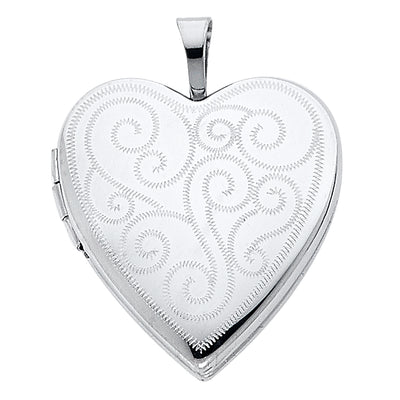 Heart Locket Pendant for Necklace or Chain