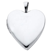 14K Gold Plain Heart Locket Charm Pendant