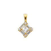 CZ Square Pendant Pendant for Necklace or Chain