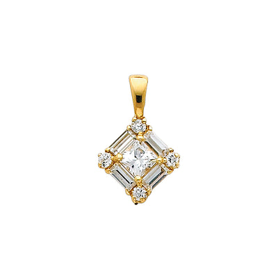 CZ Square Pendant Pendant for Necklace or Chain