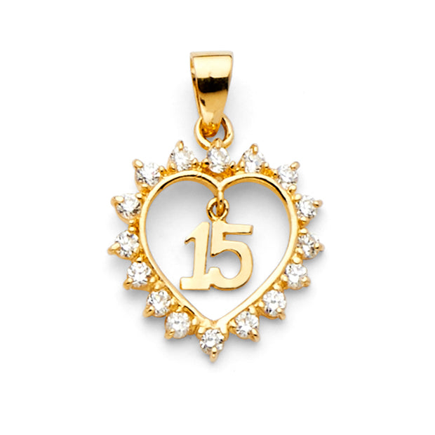 Quinceanera Pendant for Necklace or Chain