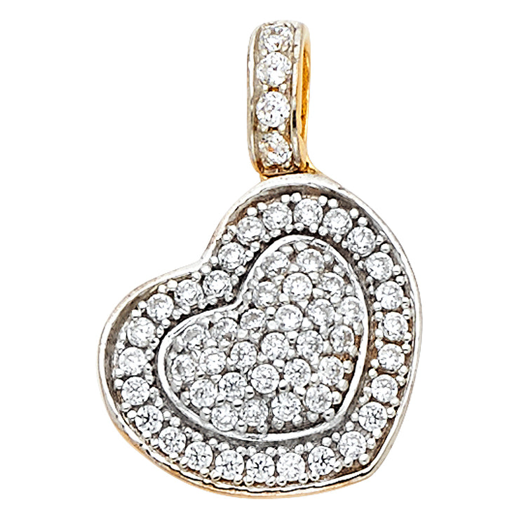 Heart CZ pendant Pendant for Necklace or Chain