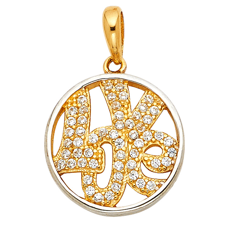 Love CZ Pendant Pendant for Necklace or Chain
