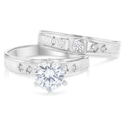Engagement Ring and Wedding Band Ring set for Women