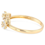 14K Gold 15 Years Birthday CZ Heart Quinceanera Ring