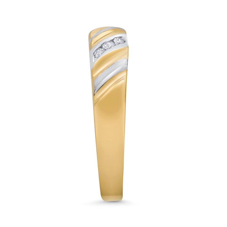 14K Solid Gold CZ Women's Wedding Anniversary Band Ring