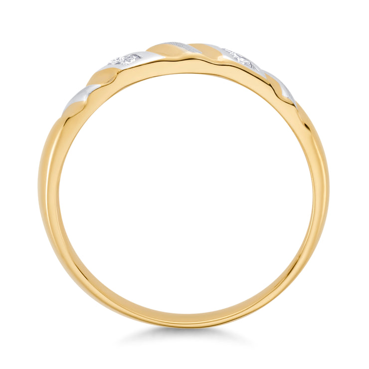 14K Solid Gold CZ Women's Wedding Anniversary Band Ring