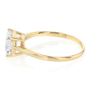 14K Gold  Princess Cut CZ Wedding Engagement Ring