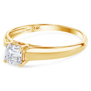 14K Gold  0.75 Princess Cut CZ Wedding Engagement Ring