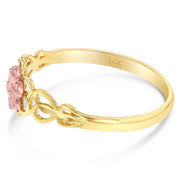 14K Solid Gold Fancy Flower Ring