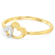 14K Solid Gold Double Fancy Ring