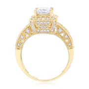 14K Solid Gold CZ Solitaire Women's Engagement Wedding Ring