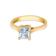 14K Gold  Princess Cut CZ Wedding Engagement Ring
