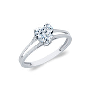 14K Gold  Heart Cut CZ Wedding Engagement Ring