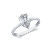 14K Gold  1 Ct. Pear Cut CZ Wedding Engagement Ring