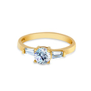 14K Gold  0.75 Ct. Round Cut CZ Wedding Engagement Ring