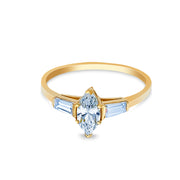 14K Gold  0.75 Ct. Marquise Cut CZ Wedding Engagement Ring
