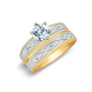 Engagement Ring and Wedding Band Ring set for Women