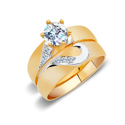 Engagement Ring and Wedding Band Ring set for Women