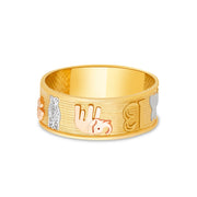 14K Solid Gold Lucky Signs Ring