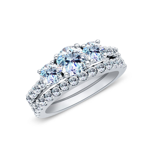 Engagement Ring and Wedding Band Ring set for Women