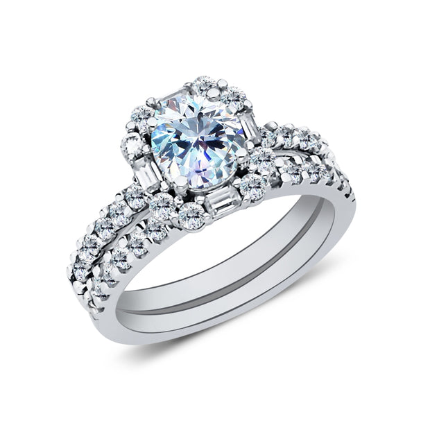 Engagement Ring and Wedding Band Ring set for Women