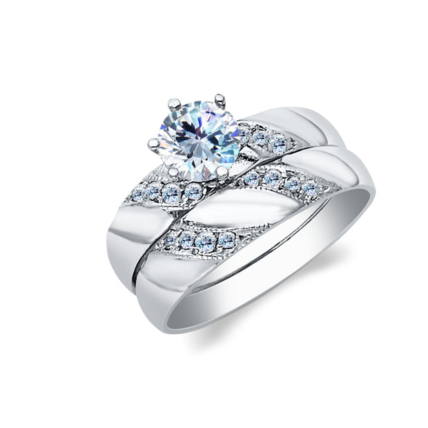 Engagement Ring and Wedding Band Ring set for Women