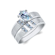 Engagement Ring and Wedding Band Ring set for Women