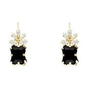 14K Gold CZ Hanging Earrings